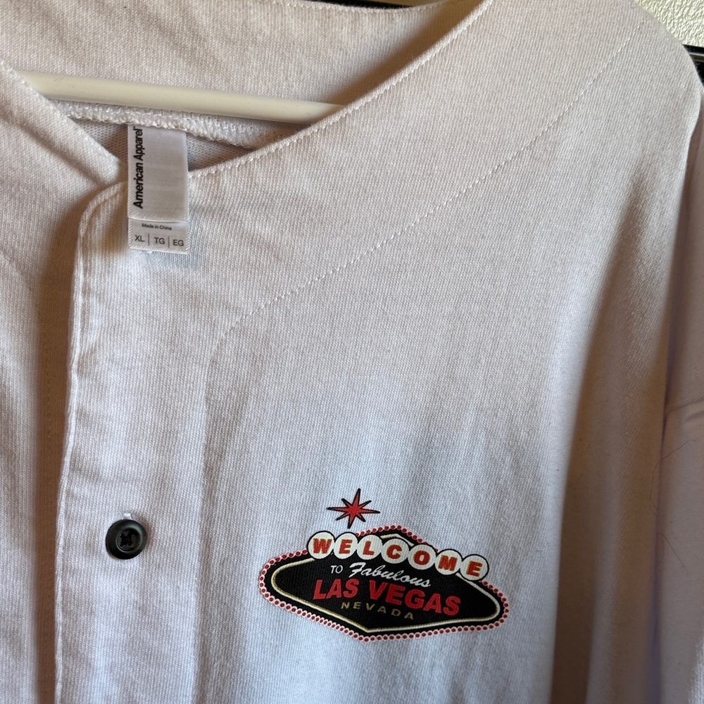 American Apparel White Las Vegas Button-Up Shirt